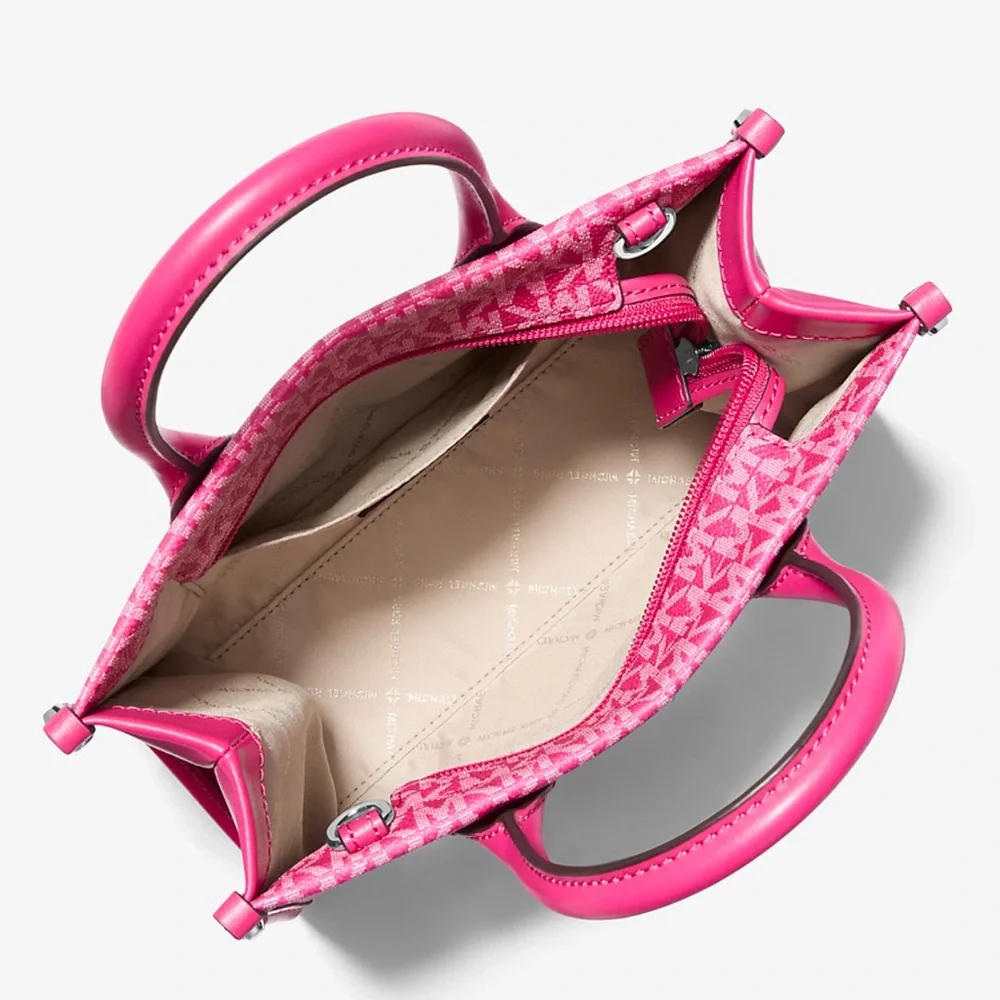 Michael Kors Mirella Small Ombré Signature Logo Crossbody Satchel Tote Shoulder - Picture 2 of 15